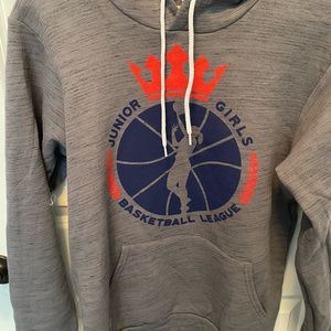 Junior Girls Basketball League hoodie 100% cotton. Manufactured by Bella Canvas